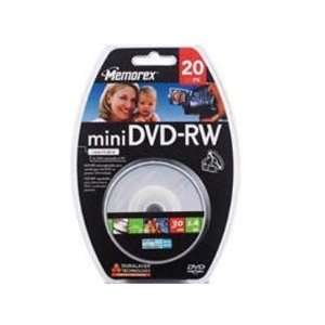  Memorex 1.4GB Mini DVD RW 1 2X 20 Pack Spindle Exceptional 