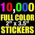   FULL COLOR PRINTED 2x3.5 STICKERS ✔ FREE DESIGN ✔ PRINTING SALE