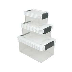  Airtight Storage Boxes   Set of 3: Home & Kitchen