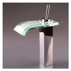   008001837 Contemporary Waterfall Bathroom Sink Faucet with Glass Spout