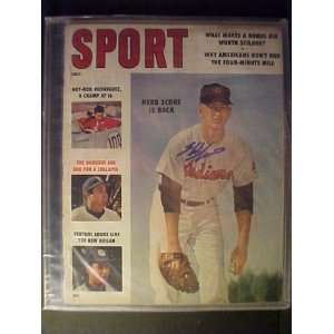 Herb Score Cleveland Indians Autographed July 1958 Sport Magazine
