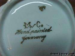 Vintage MW Co German Decorative Porcelain Hand Painted Flowers Candy 