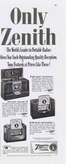 1950 VINTAGE AD   ZENITH RADIO AND TELEVISIONS 7 22  