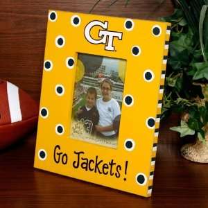  NCAA Georgia Tech Yellow Jackets 5 x 7 Gold Polka Dot 