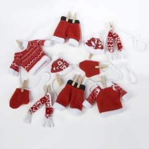  Club Pack of 12 Winter Wear Clothesline Christmas Tree 