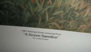 DOZEN DANDIES by Linda Picken Framed Print 1987 REDUCED   