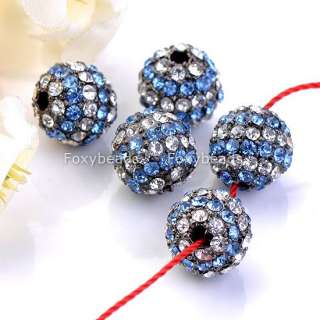   * 10MM Crystal Loose Pave Disco Ball Craft Spacer Jewelry Bead  