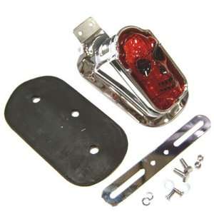  BKRider Tombstone LED Taillight with Skull Lens for Harley 