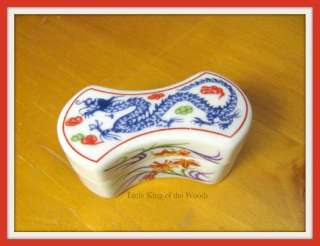 del Prado PORCELAIN Edo Style Pill Trinket Jewelry BOX  