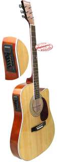 Harmonia Thinbody Acoustic Electric Guitar Natural  