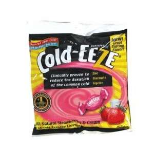  Cold Eeze Cough Drops Bag with Strawberries and Cream, 18 