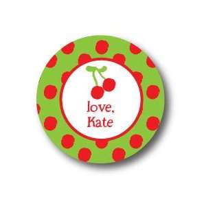  Polka Dot Pear Design   Round Stickers (371r) Office 