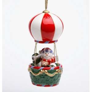  HOLIDAY ORNAMENTS Snowman With Hot Air Balloon (LED): Home 
