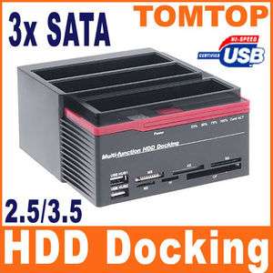 3x SATA HDD Dock Clone Docking Station USB HUB  
