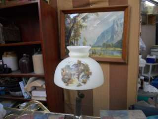ANTIQUE COLEMAN TABLE LAMP WITH PAINTED GLOBE:FUNCTIONALLY RESTORED 