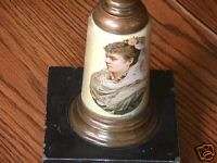 Antique Victorian Oil Lamp   Lady Portrait  