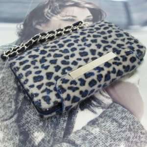  Luxury Designer Leopard Fur Case Wallet Pouch Bag Purse f 