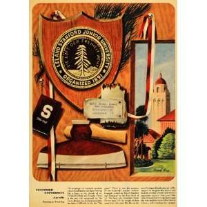  1947 Print Stanford University Symbol Rose Bowl Game 41 