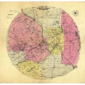  1881 map: Roads, Minnesota, Minneapolis: Home & Kitchen