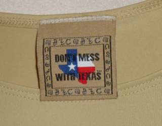 Dont Mess With Texas size Large Womens Top Tan Nwot  