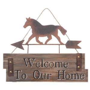  Gift Corral Welcome Sign/Horse: Sports & Outdoors