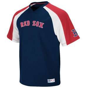  Boston Red Sox V Neck Crusader Jersey (Team Color)   Small 