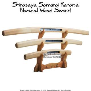 Pcs Shirasaya Samurai Katana Natural Wood Sword Set  