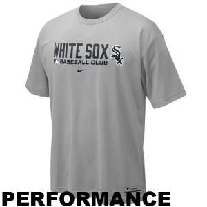   Sox Gray NikeFIT Team Issue Performance Training Top Sports