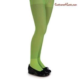  Lime Green Glitter Witch Child Tights   Large (70 100 lbs 