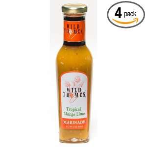Wild Thymes Tropical Mango Lime Marinade, 11 Ounce Bottles (Pack of 4 