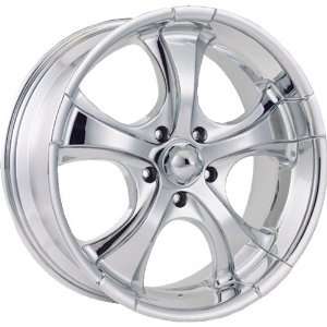 Motto MT100 24x10 Chrome Wheel / Rim 5x135 with a 25mm Offset and a 86 