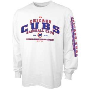 Majestic Chicago Cubs White Youth Fan Club Long Sleeve T shirt:  
