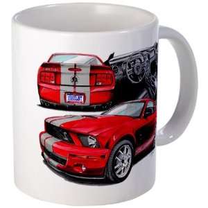 Shelby GT500 Red/Grey Car Art Mug by CafePress:  Kitchen 
