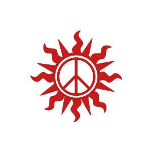  Tribal Peace RED vinyl window decal sticker: Office 