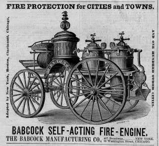 BABCOCK SELF ACTING FIRE ENGINE, FIRE PROTECTION CITIES  