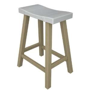 Pack of 2 Recycled Maui Counter Bar Stools   Khaki with 