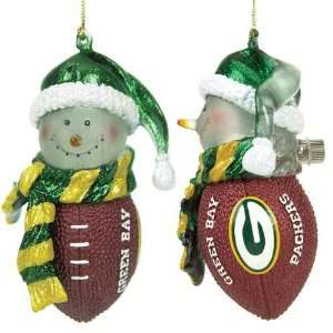  Green Bay Packers NFL Light Up Striped Acrylic Snowman 