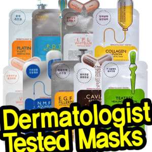 Masks/ E.G.F /Tea Tree /Collagen/Dermatology Tested  