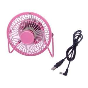   Pink Electric Portable Office desk USB Mini Fan Cooler: Home & Kitchen