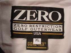 ZERO RESTRICTION Gore Tex Golf OuterWear Rain Jacket (Mens XL 