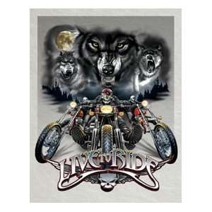  Live To Ride Wolves Tin Sign