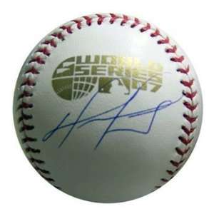  David Ortiz Autographed 2007 World Series Baseball 