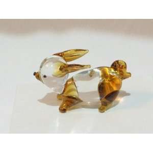   Collectibles Crystal Figurines Golden Bunny, Rabbit. 