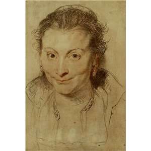  Portrait of Isabella Brant by Sir Peter Paul Rubens, 17 x 