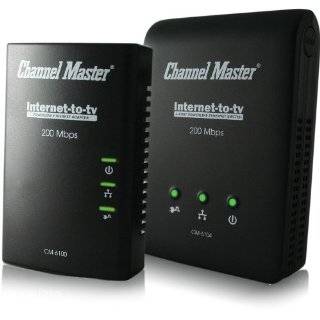 ChannelMaster Internet to TV Powerline Ethernet Adapter   Contains 2 