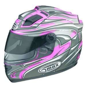 Gmax GM68S Max Graphic Pink Full Face Snow Helmet Dual Lens:  