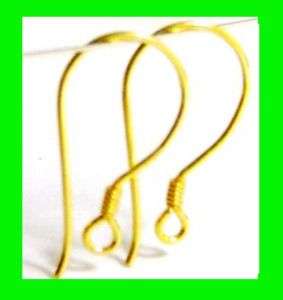 10 Vermeil 24k gold earring Earwire Ear Hook Wire VE12  