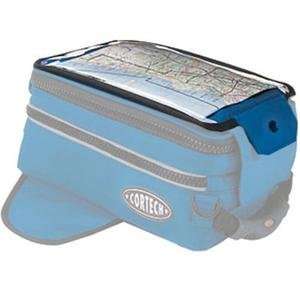  Cortech Mini Tank Bag Map Pocket   Blue: Automotive
