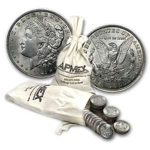  1921 Morgan Silver Dollar 100   Coin Bag (BU): Toys 