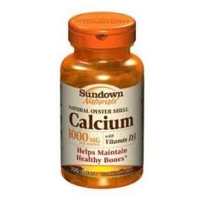  Sundown Oyster Calcium 1000mg Plus D3 Tablets 100 Health 